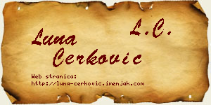 Luna Čerković vizit kartica